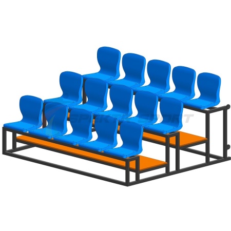 Купить Трибуна мобильная 3 ряда сиденья пластиковые на 15 мест в Яранске 
